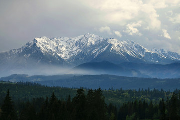 Tatra mountains spring view