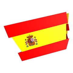 spain origami flag