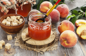 Fresh peach jam