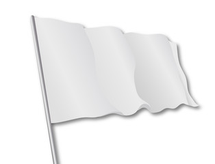 Isolated white flag