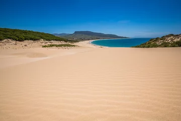 Cercles muraux Plage de Bolonia, Tarifa, Espagne Dune de sable de la plage de Bolonia, province de Cadix, Andalousie, Espagne