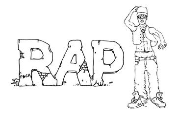 Rap singer illustration