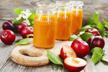 Fresh plum juice