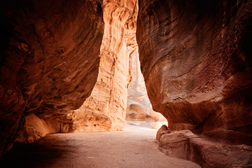 As-Siq Petra, nabataean rock city, Jordan.