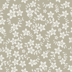 floral seamless pattern background in pastel vintage concept, vector
