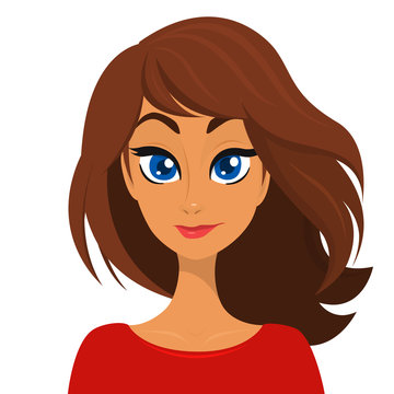 Cartoon Woman Brown Hair Images – Browse 42,679 Stock Photos, Vectors, and  Video | Adobe Stock