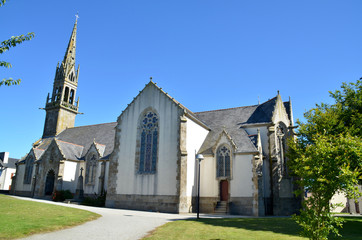 Fototapeta na wymiar Bretagne - Eglise traditionnelle 