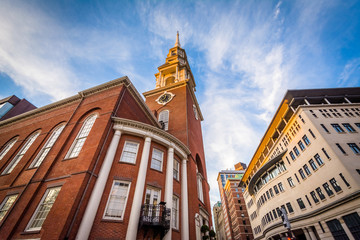 Fototapeta na wymiar The Park Street Church, in Boston, Massachusetts.