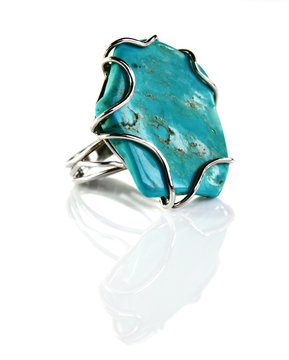 Silver Ring With Turquoise