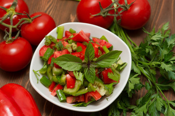 a fresh vegetable salad