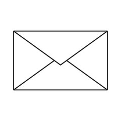 Vector isolated line icon mail.