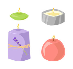 Aroma candle vector illustration