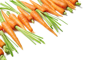 Carrots on white background