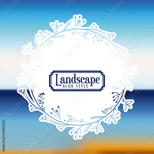 Download "landscape frame with blur background isolated icon design ...