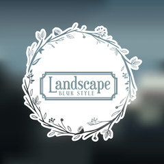 landscape frame with blur background isolated icon design, vector illustration  graphic 