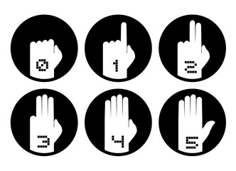Fototapeta premium hands counting symbol