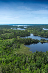 Fototapeta na wymiar contryside ontario canada nature aerial views lake forest