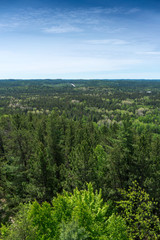 Fototapeta premium contryside ontario canada nature aerial views lake forest