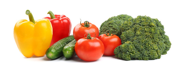 Fresh vegetables, isolated on white