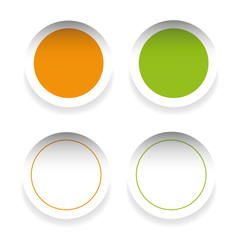 Blank labels or sticker round