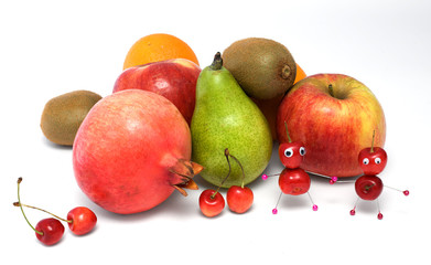 Men made of a sweet cherry