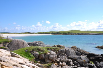 Fototapeta na wymiar plage de sable fin et cotes irlande
