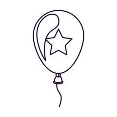 patriotic balloon air isolated icon design, vector illustration  graphic 