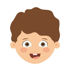 Front head boy isolated icon design, vector illustration  graphic 