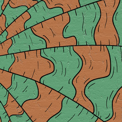 Green and orange wallpaper