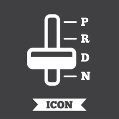 Automatic transmission sign icon. Auto control.