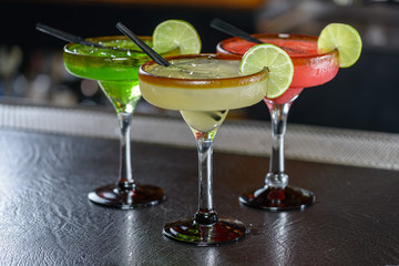 Colorful Traditional Mexican drinks