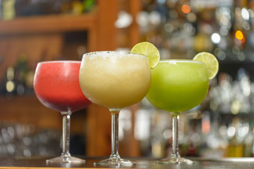 Colorful Traditional Mexican drinks