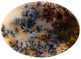 Cut of a natural stone with crystals