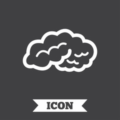 Brain sign icon. Intelligent smart mind.