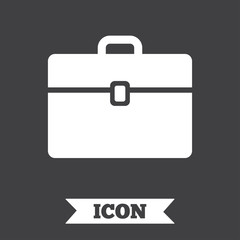 Case sign icon. Briefcase button.