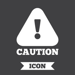 Attention caution sign icon. Exclamation mark.