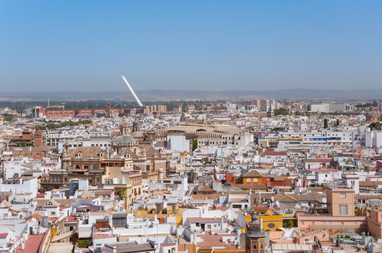 Aerial View Of Seville City In Spain