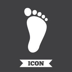 Naklejka na ściany i meble Child footprint sign icon. Barefoot .