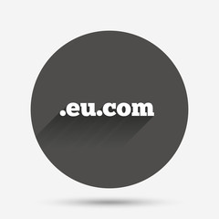 Domain EU.COM sign icon. Internet subdomain