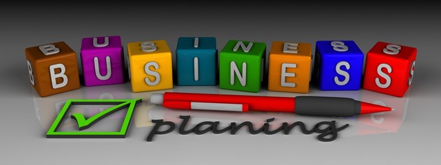 business planing check list with red ballpoint