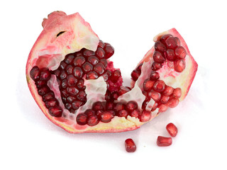 Pomegranate on a white background