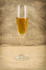Goblet with white wine