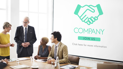 Business Organization Handshake Graphics Concept