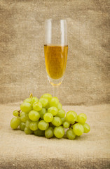 Goblet and grape