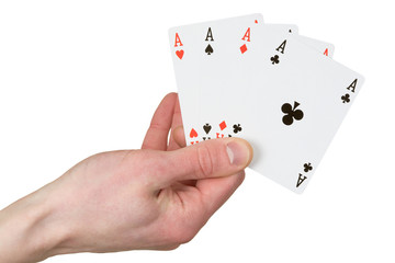 Four ace on the hand