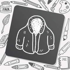 winter coat doodle