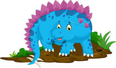 funny stegosaurus cartoon for you design