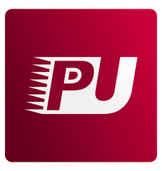 PU Two letter composition for initial, logo or signature