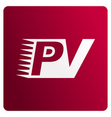 PV Two letter composition for initial, logo or signature