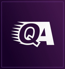 QA Two letter composition for initial, logo or signature